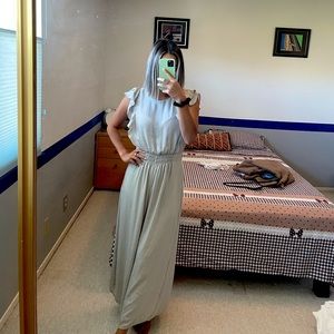 Zara Basic Grey flutter jumpsuit